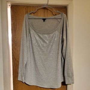 Torrid off the shoulder shimmer sweater